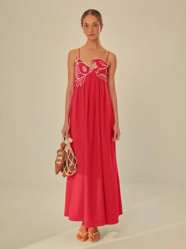 VESTIDO MAXI FISH