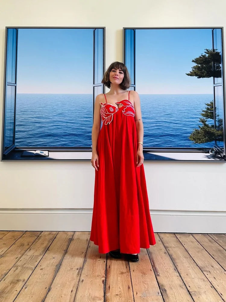 VESTIDO MAXI FISH