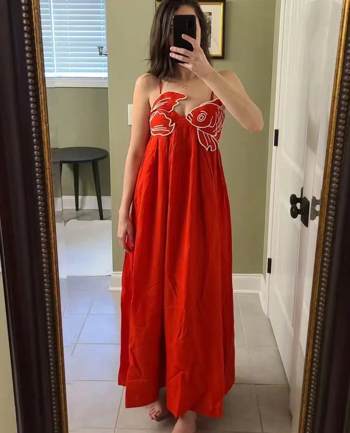 VESTIDO MAXI FISH